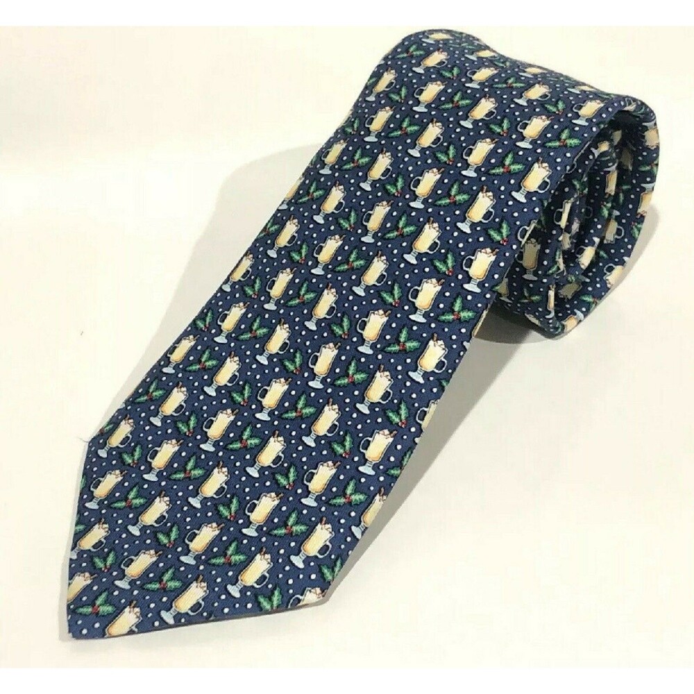 Vineyard Vines Eggnog Moonshine Silk Tie Holiday Christmas